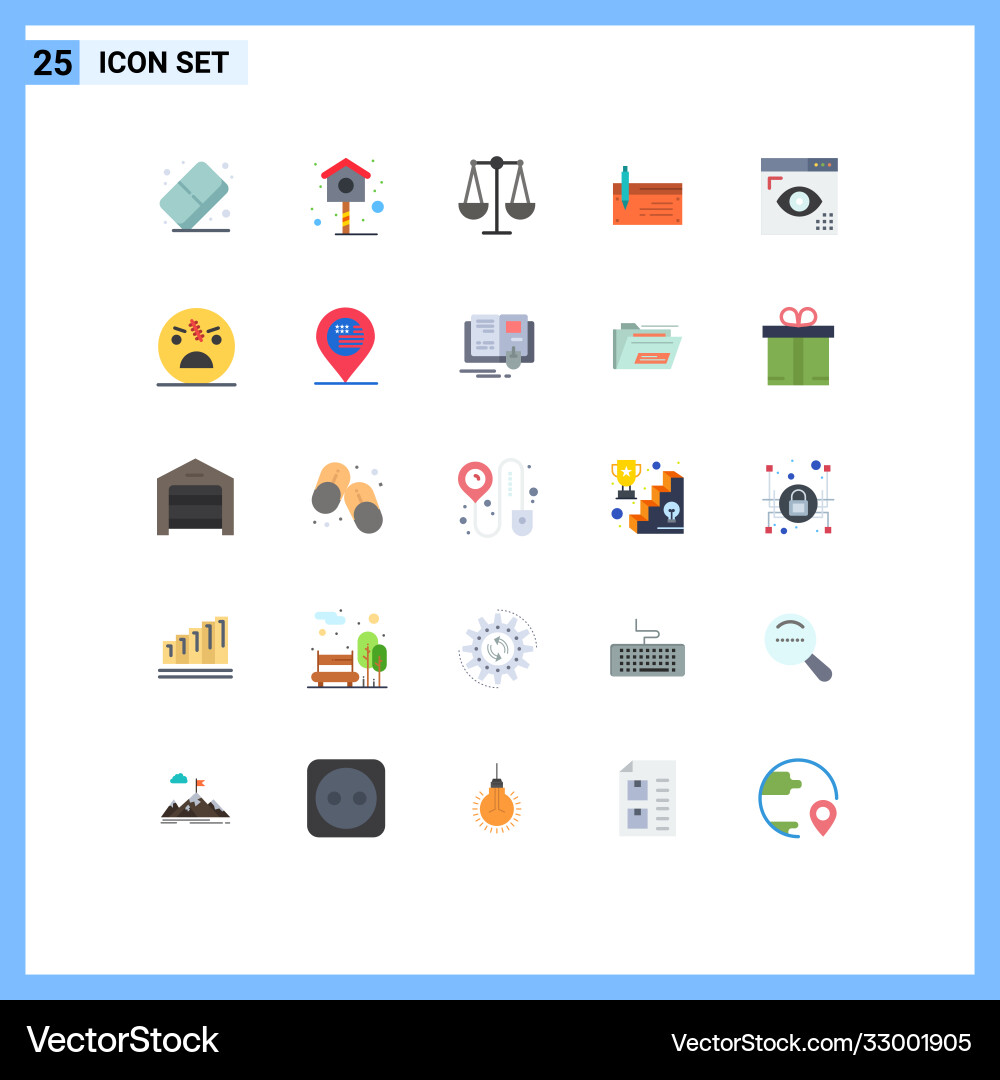 Group 25 modern flat colors set for coding Vector Image