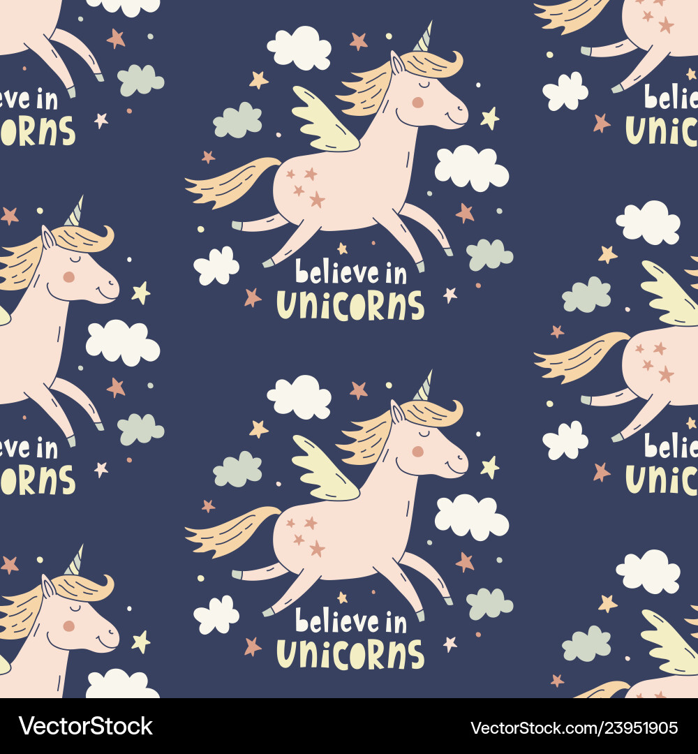 Hand gezeichnet Einhorn niedlich nahtlose Wiederholungsmuster Hand gezeichnet Einhorn niedlich nahtlose Wiederholungsmuster vektorbild