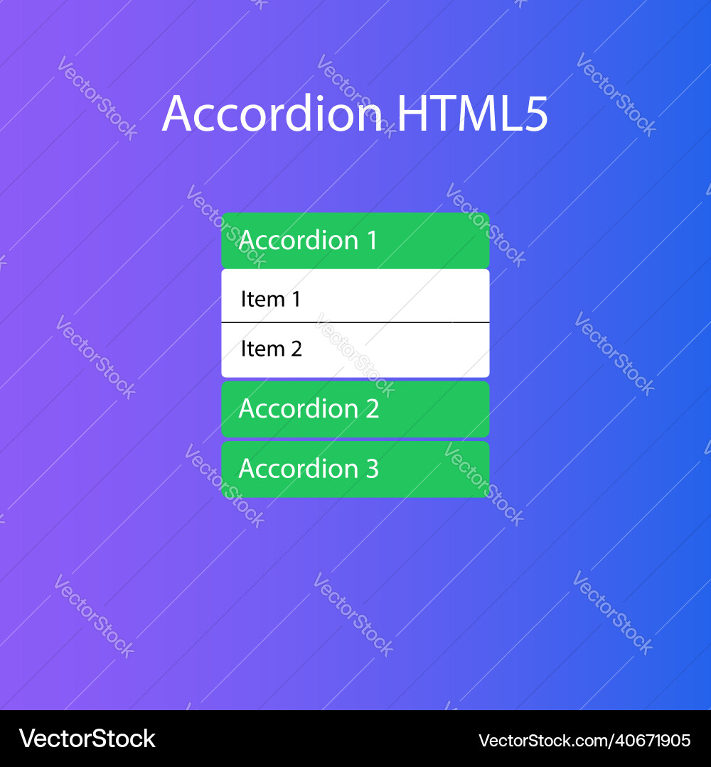 Html Akkordeon Menü für die Web-Schnittstelle Html Akkordeon Menü für die Web-Schnittstelle vektorbild