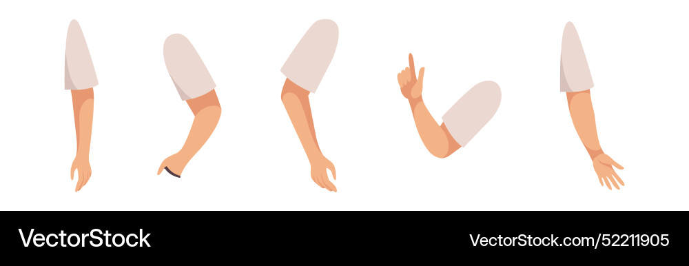 Man character constructor with separated arm body Man character constructor with separated arm body vector image
