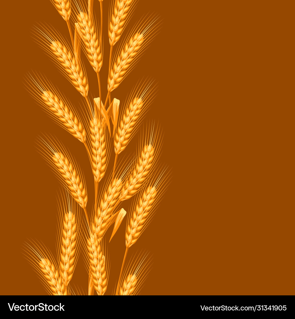 Seamless pattern with wheat Seamless pattern with wheat Vector Image