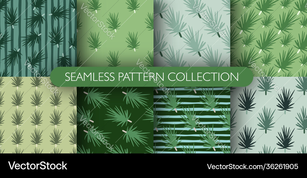 Set simple seamless pattern with stylized Set simple seamless pattern with stylized vector image