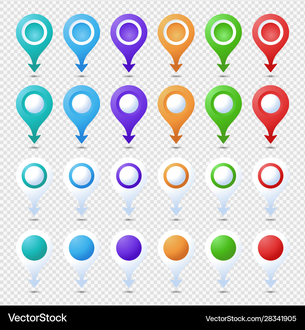 Standort Pins mega set Marker 3d map Pointer Pin Standort Pins mega set Marker 3d map Pointer Pin vektorbild