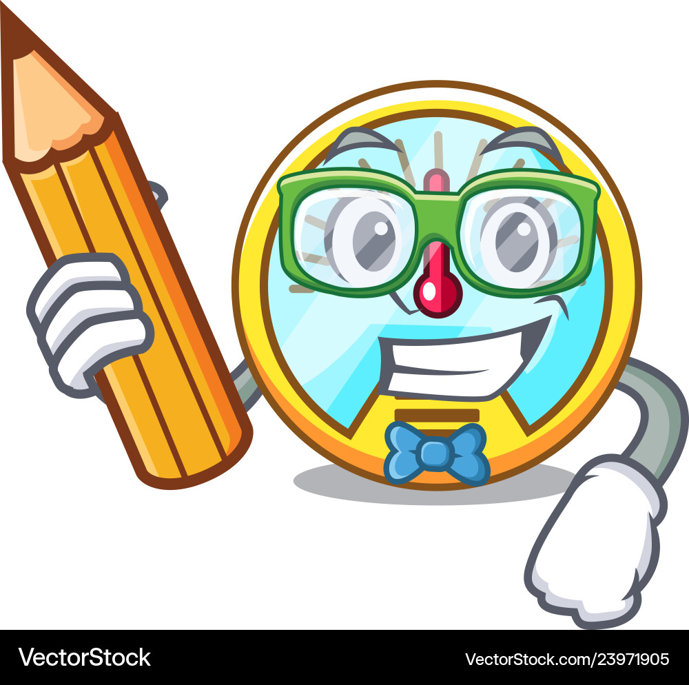 Student speedometer is displayed in character car vector image