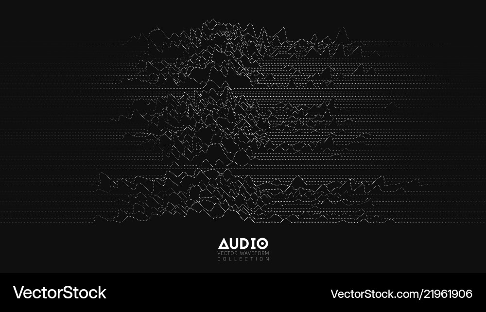 3d echo audio wavefrom spectrum abstract 3d echo audio wavefrom spectrum abstract vector image