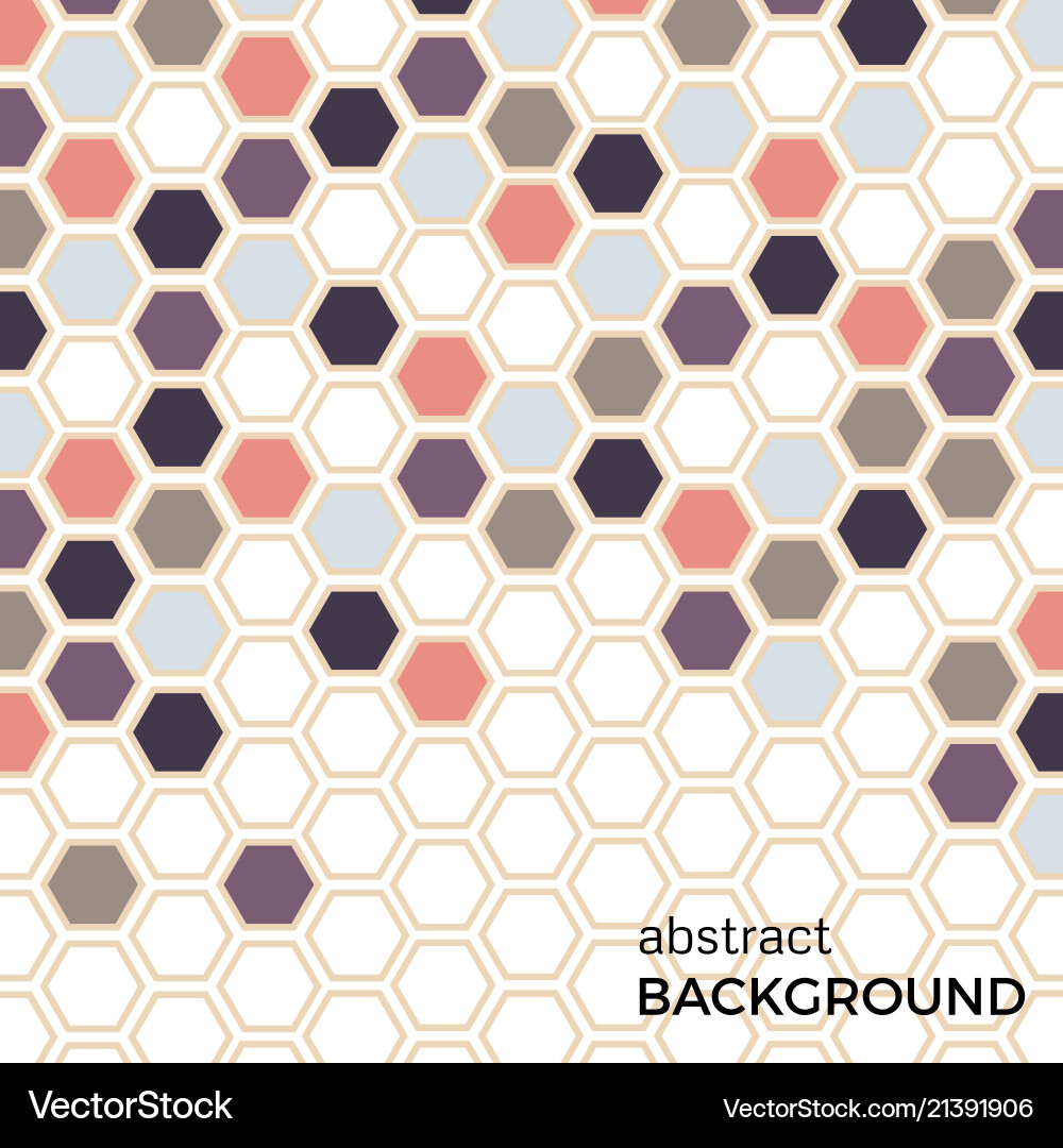Abstract background with color hexagons Abstract background with color hexagons Vector Image