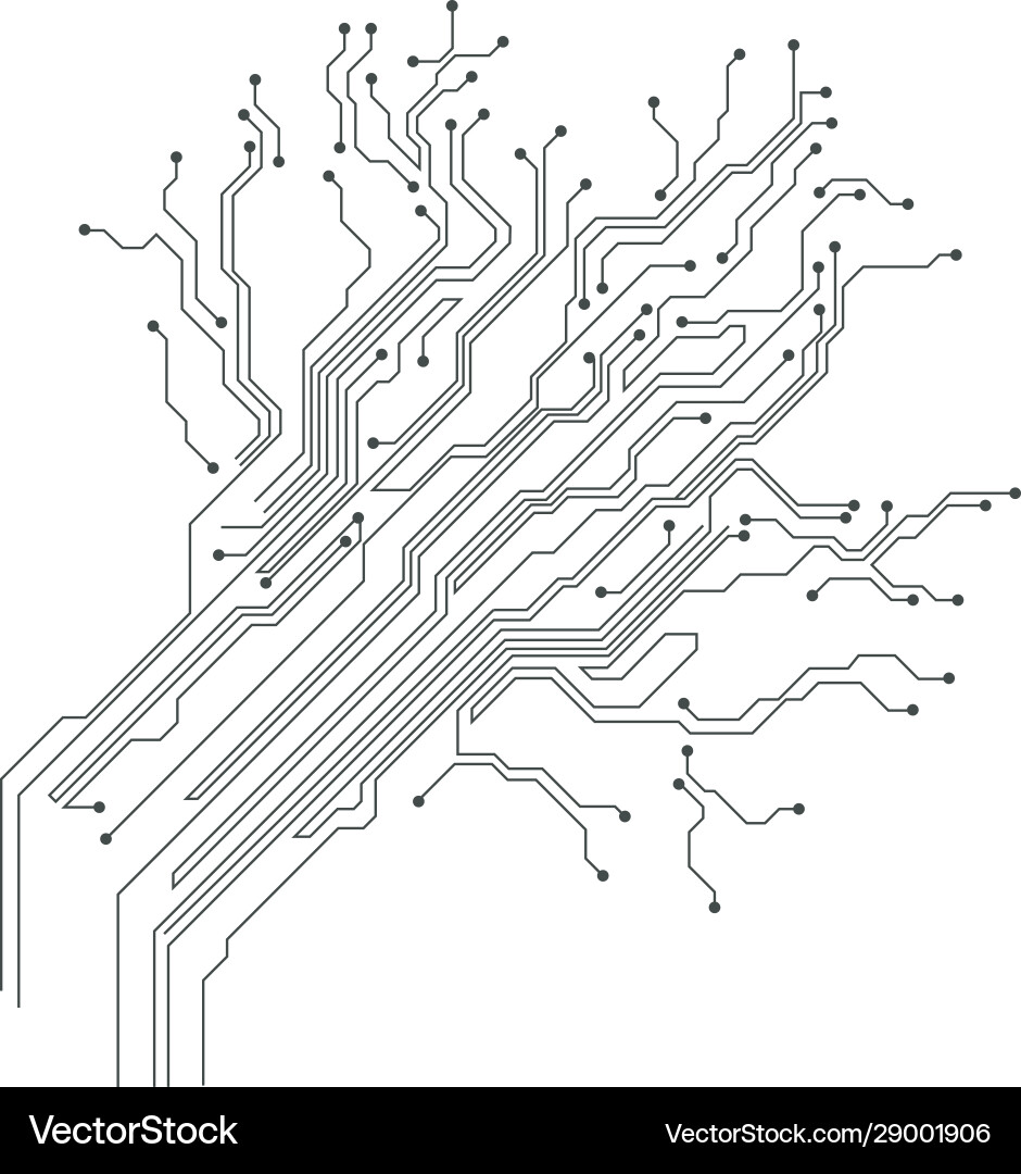 Abstract technology with circuit board high tech vector image