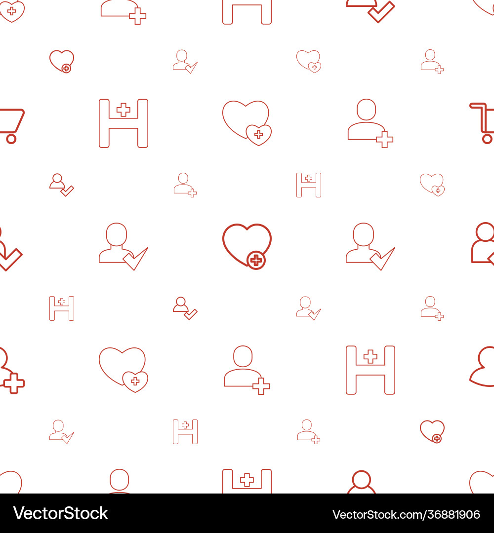 Add icons pattern seamless white background vector image