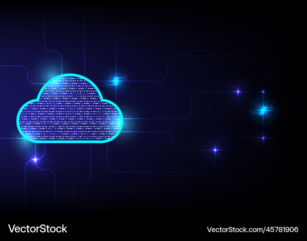 Cloud technology abstract background big data Cloud technology abstract background big data vector image