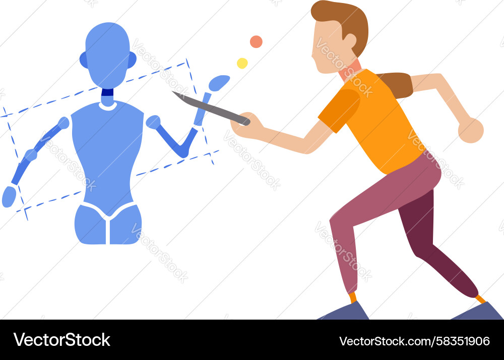 Data Interaction Visualization Vector Image