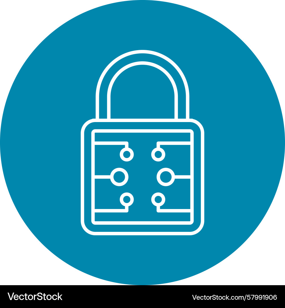 Encrypt line multi circle Vector Image