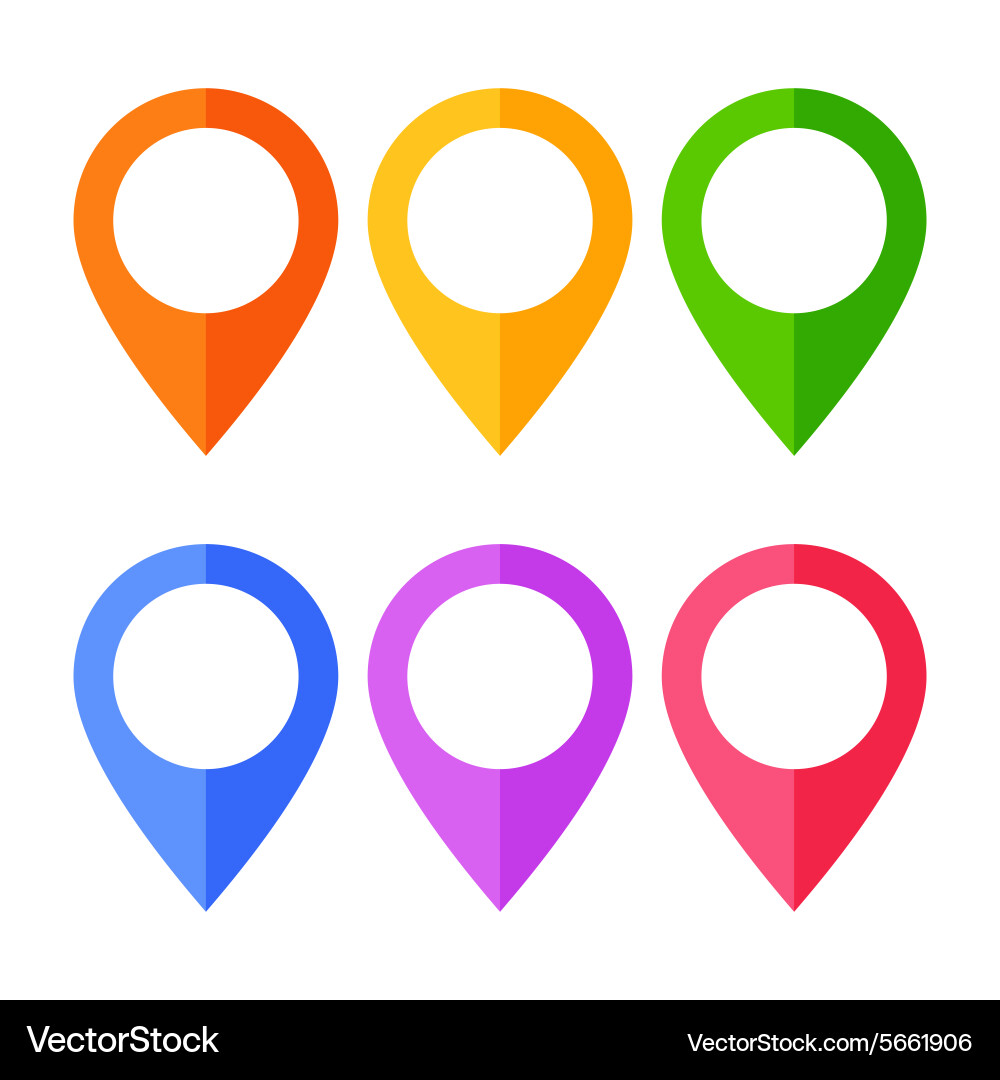 Helle Map Pointer Icons vektorbild