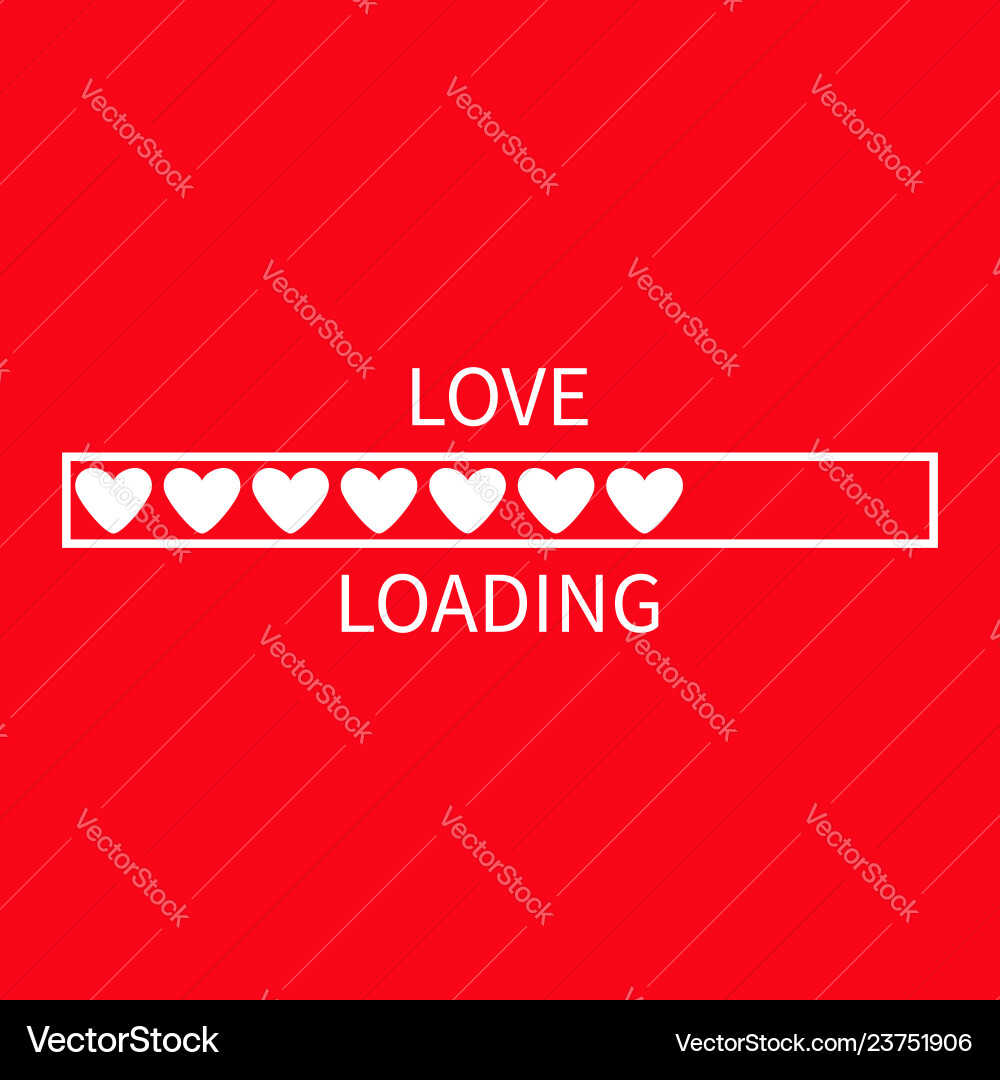 Loading Heart Progress Bar vector image