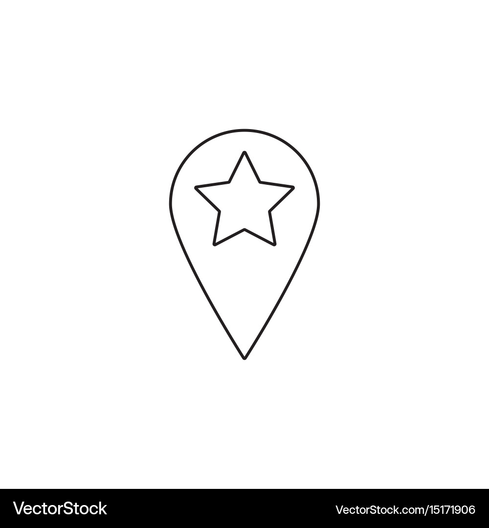 Location line icon pin sign map pointer vector image