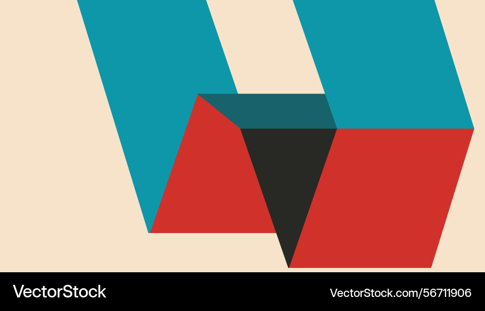 Overlapping abstract blocks background Vector Image