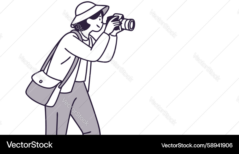 Photographer with Camera Vector Image