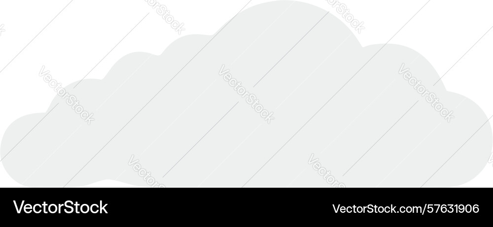 Plain cloud shape minimalist design element vector image