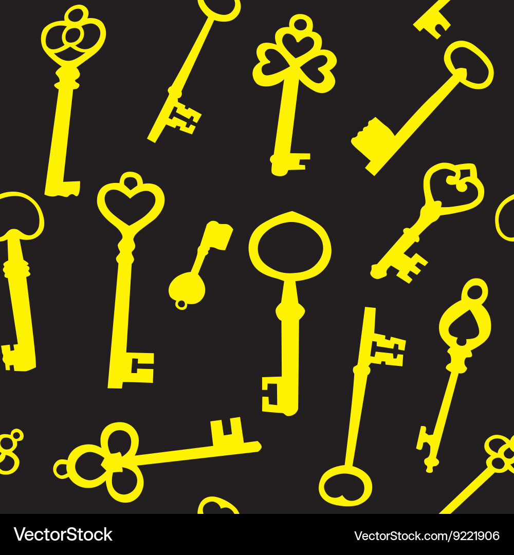 Seamless background with the keys vector image