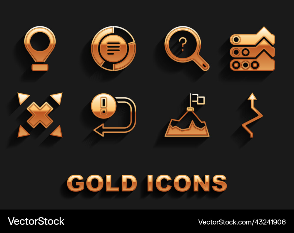 Set arrow graph chart diagram mountains Set arrow graph chart diagram mountains vector image