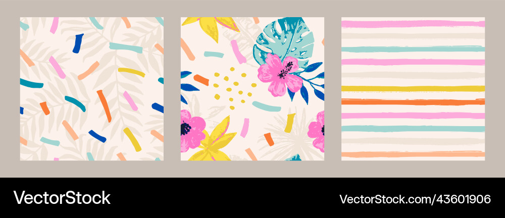 Set of abstract seamless patternsmodern Set of abstract seamless patternsmodern vector image