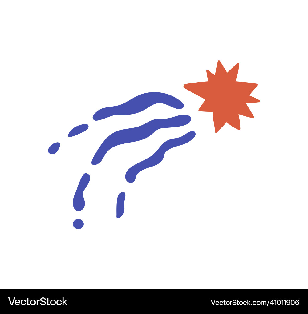 Sketch of comet Vector Image