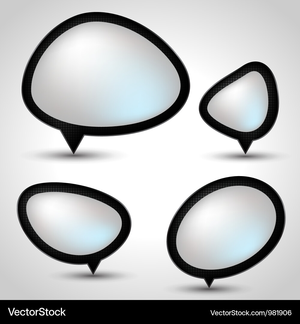 Speech Bubbles Set - Modern Style vector image