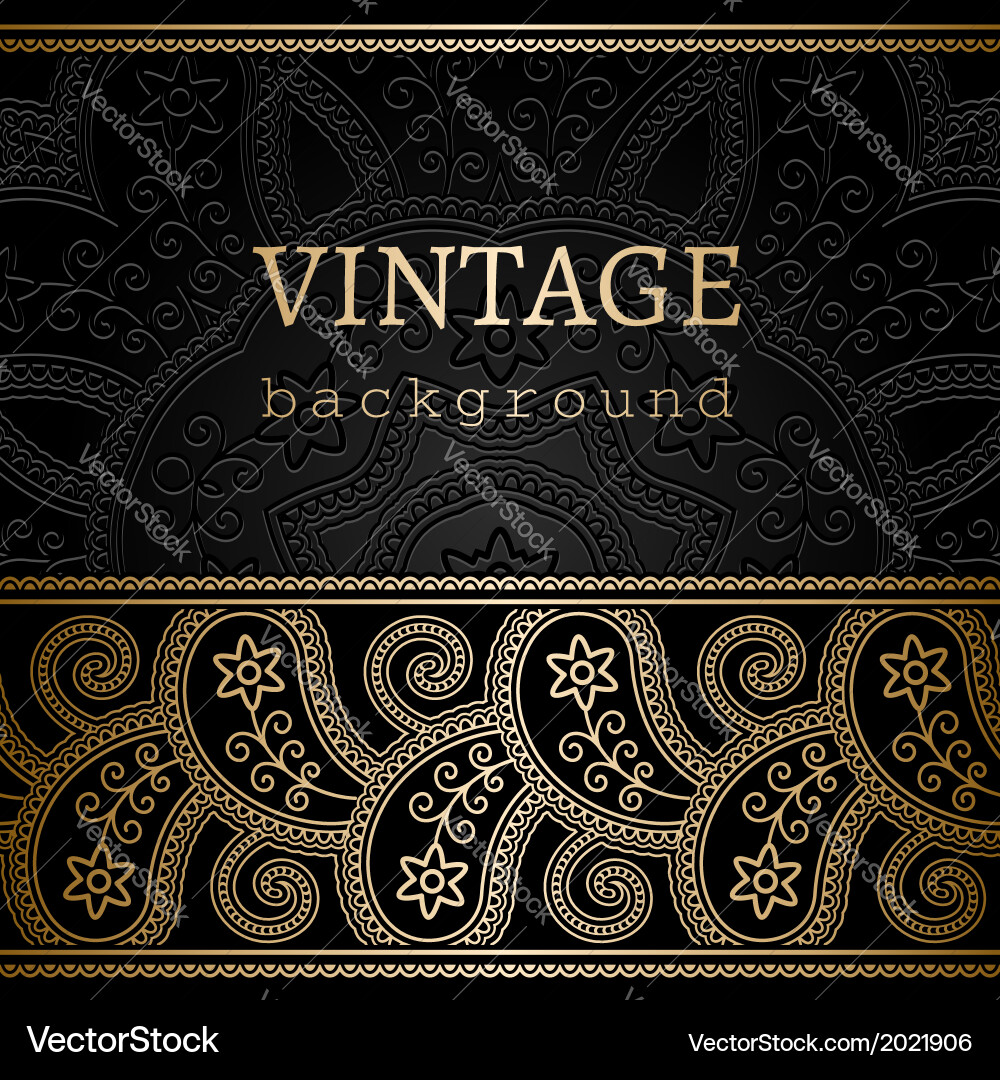 Vintage gold background Royalty Free Vector Image