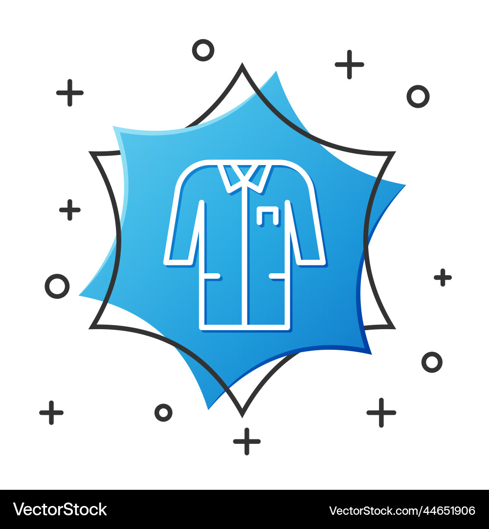 White line laboratory uniform icon isolated White line laboratory uniform icon isolated vector image