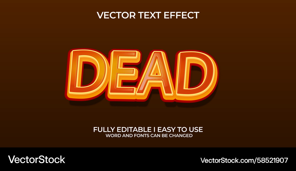 3D Text Effect - Editable Vector Image