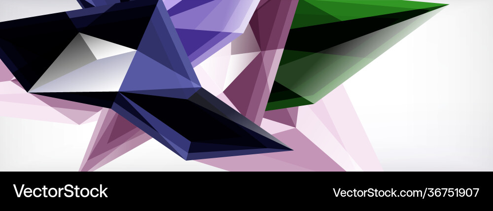 3d triangles and pyramids abstract Vector Image
