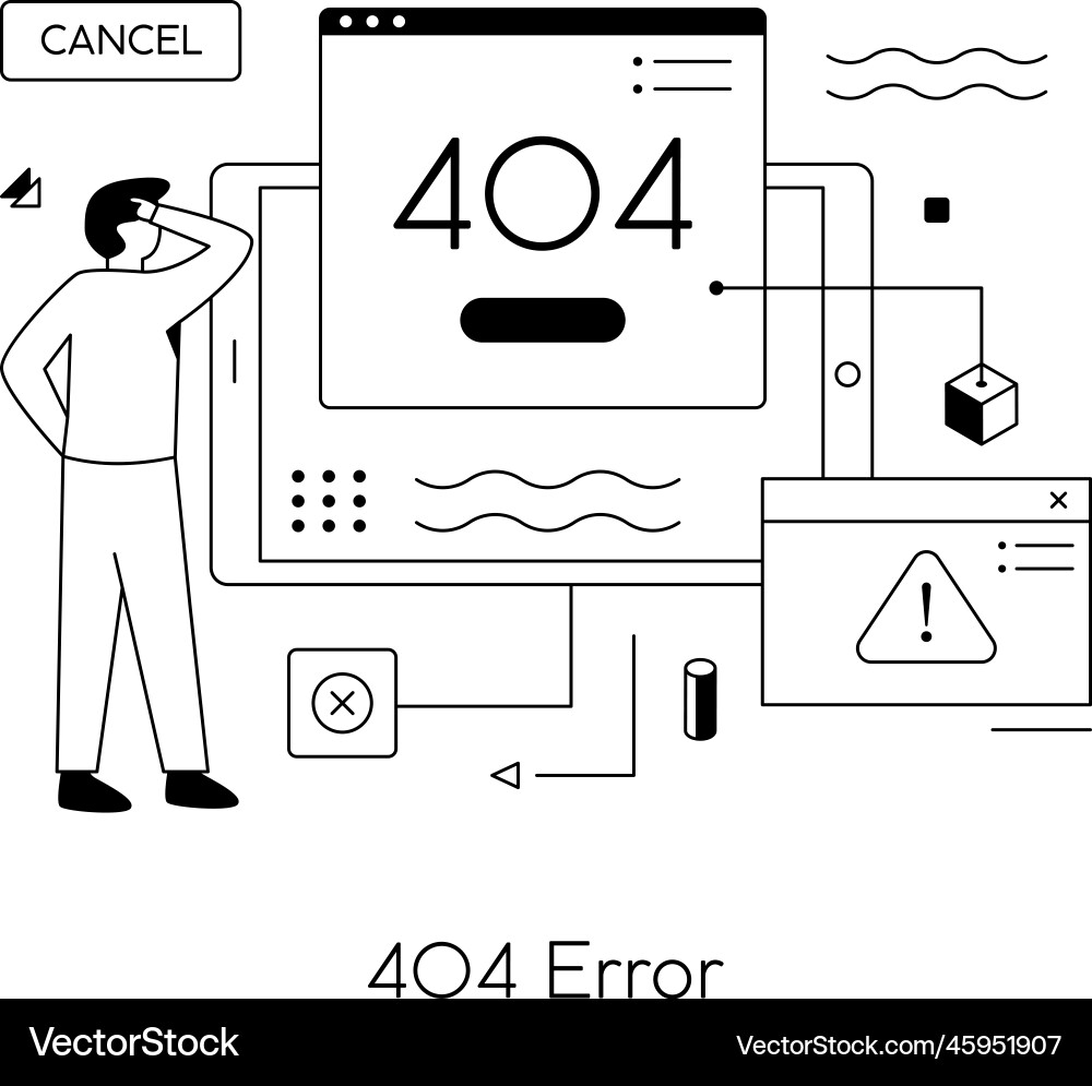 404 error Vector Image