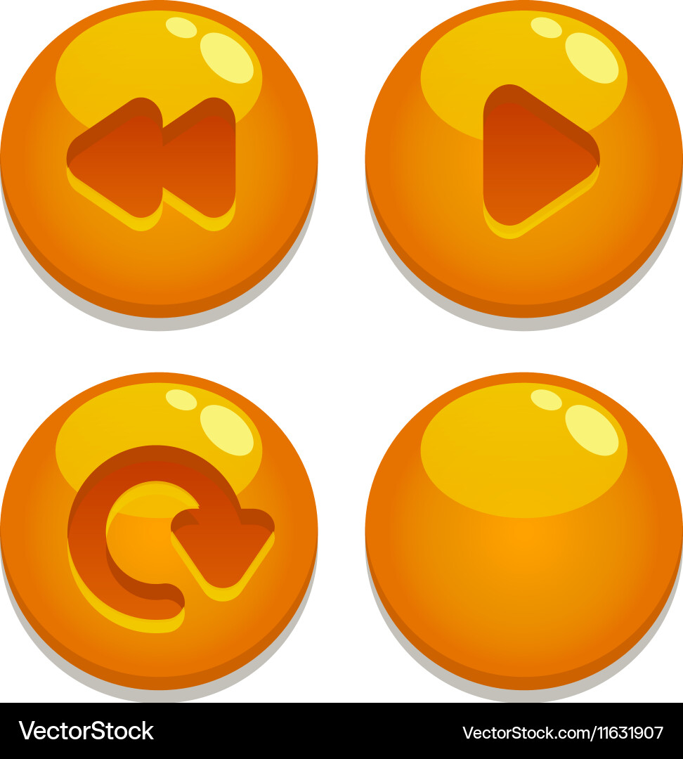 A set of buttons for gaming interfaces vector image