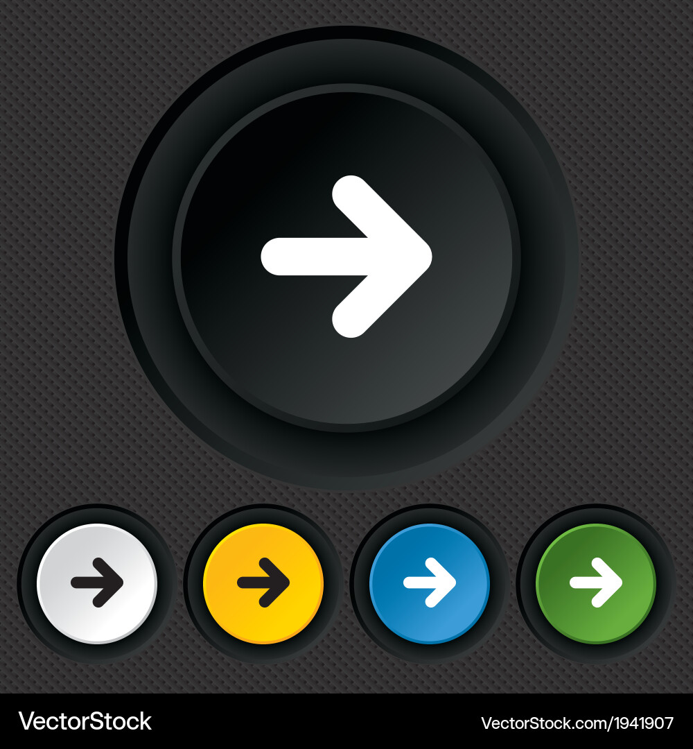 Arrow sign icon next button navigation symbol Vector Image