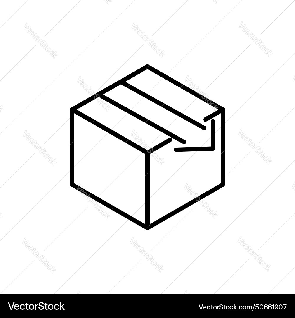 Box delivery with arrow line icon design Vector Image