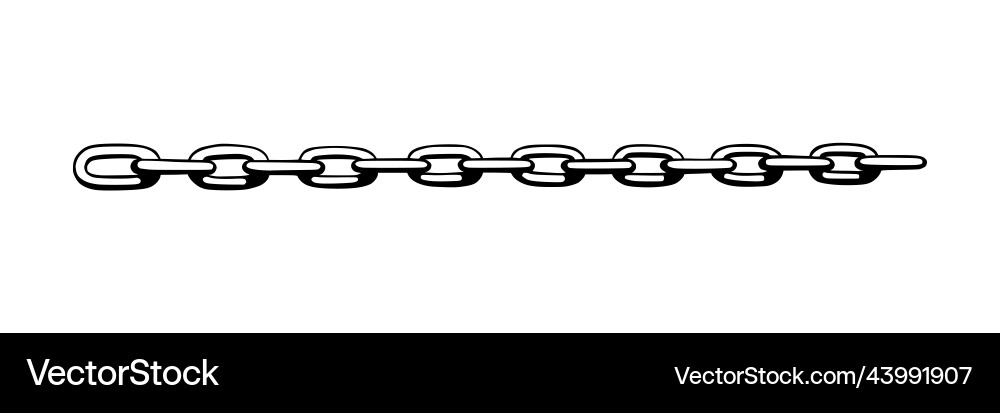 Chain as symbol of unity and cooperation sketch Chain as symbol of unity and cooperation sketch vector image