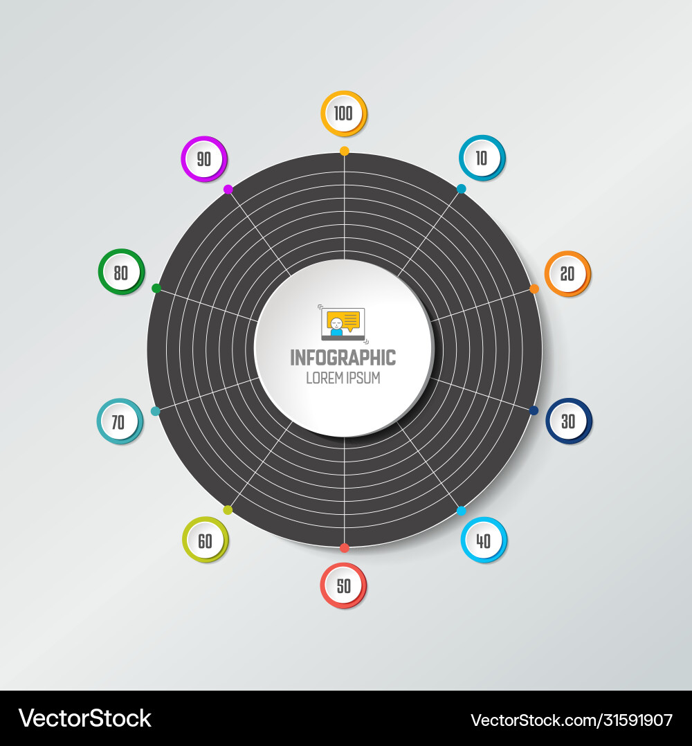 Circle radar spider net chart graph infographics Circle radar spider net chart graph infographics vector image