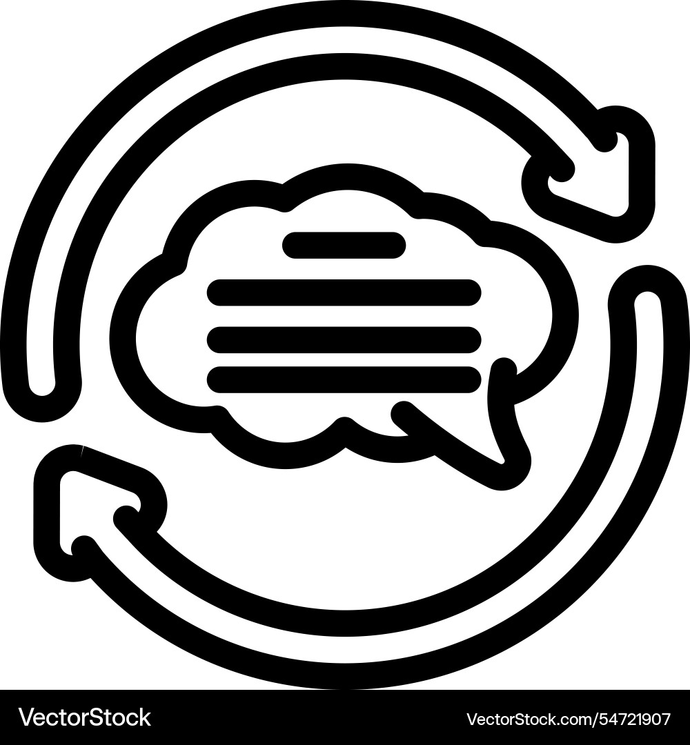 Conversation arrows natural language processing Conversation arrows natural language processing vector image