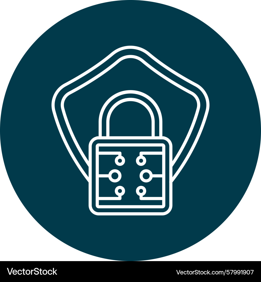 Data security line multi circle Vector Image