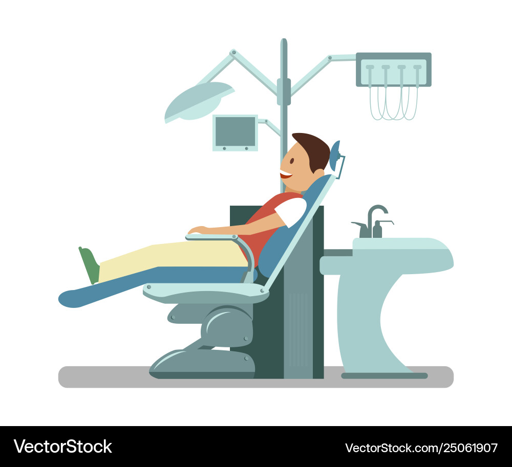 Dentist visit teeth checkup Dentist visit teeth checkup vector image
