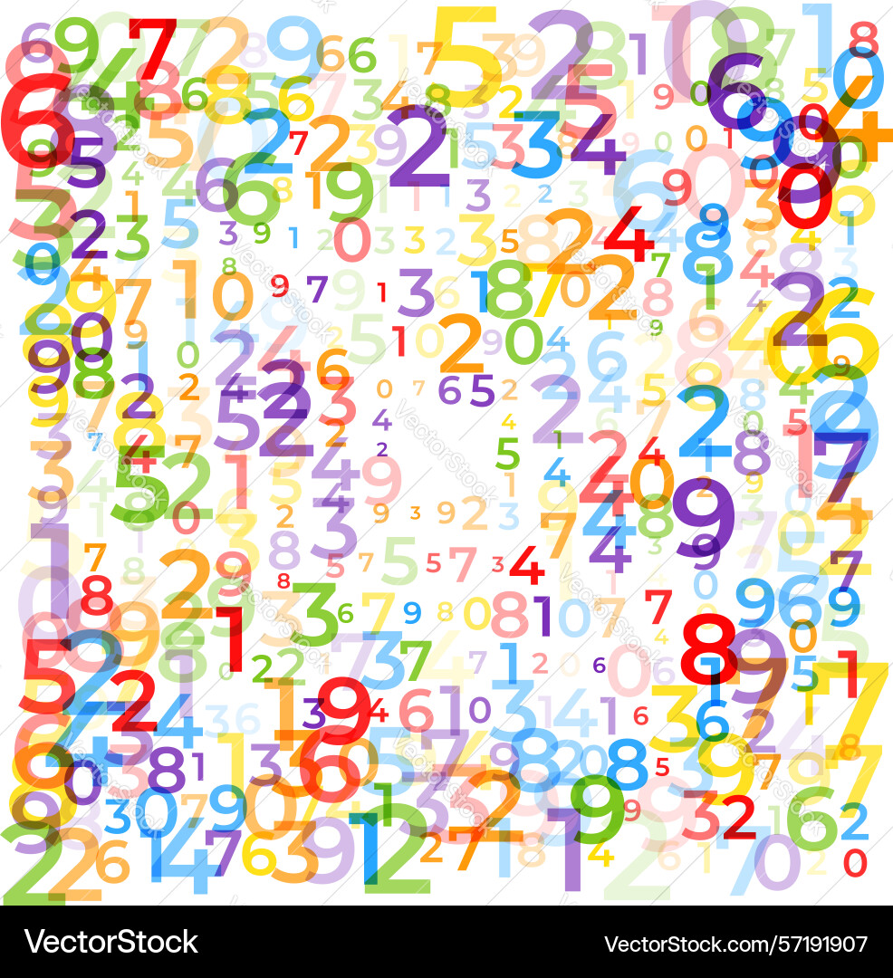 Digital data array lots of numbers digits Digital data array lots of numbers digits vector image