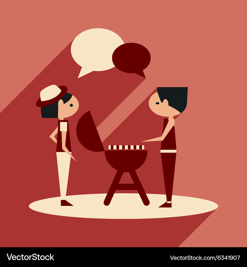 Flat with shadow icon and mobile application vector image
