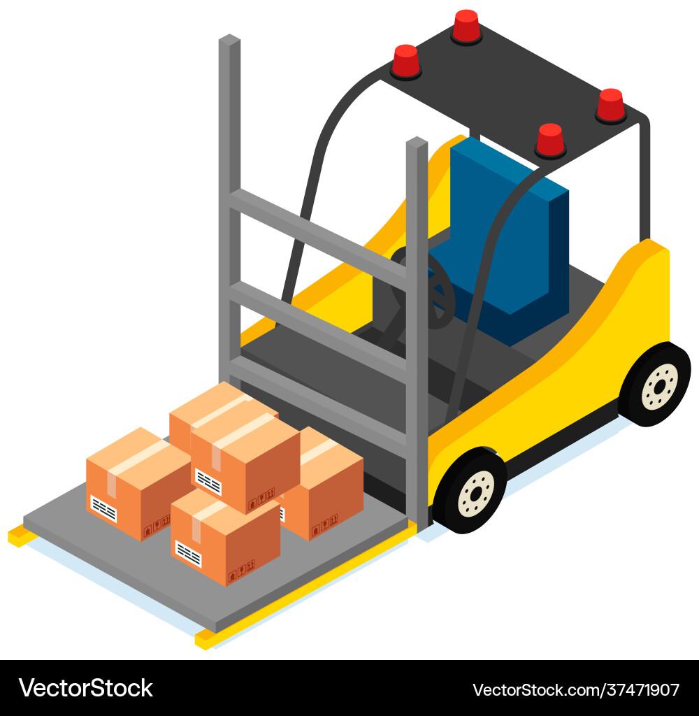 Forklift without driver Forklift without driver vector image