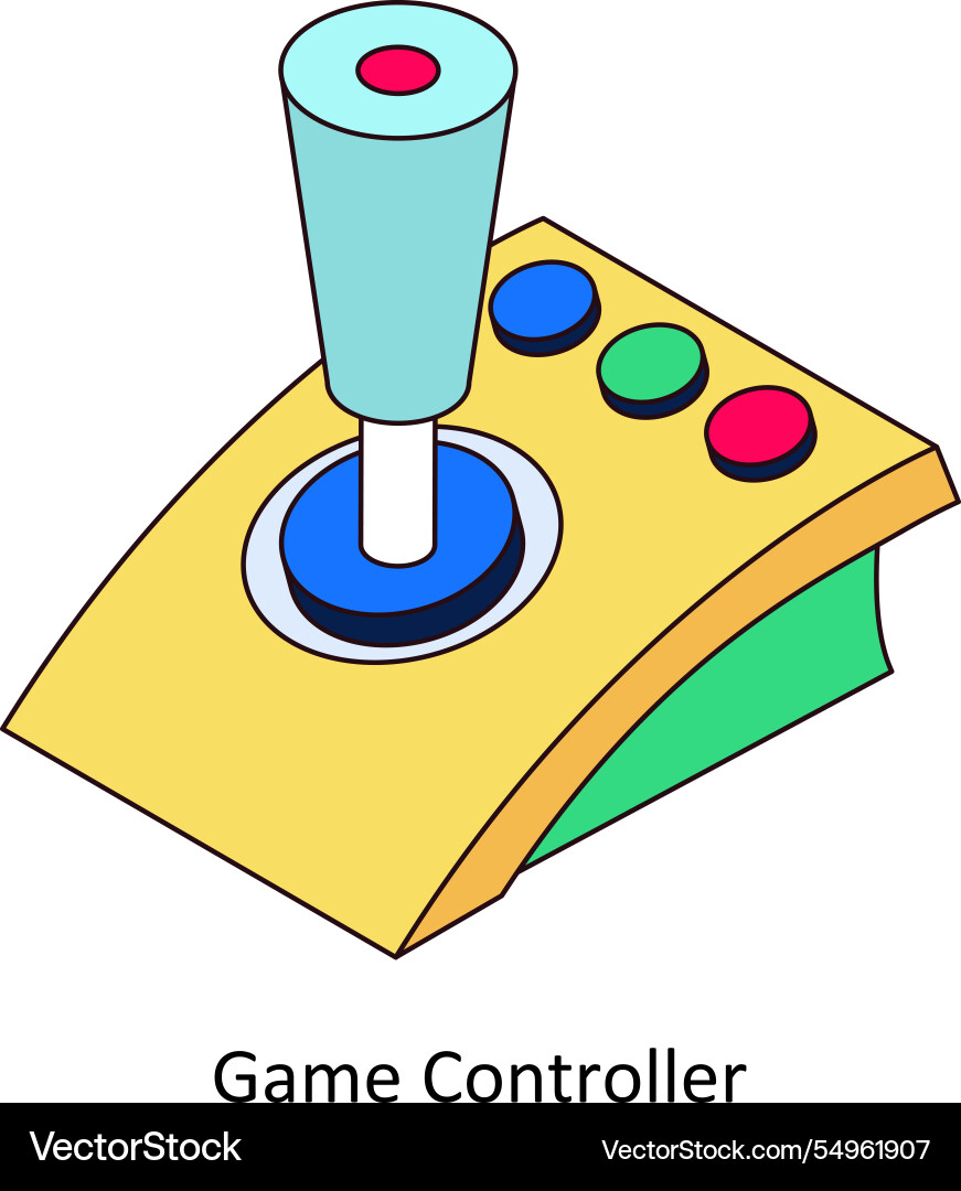 Game controller isometric colored Vector Image