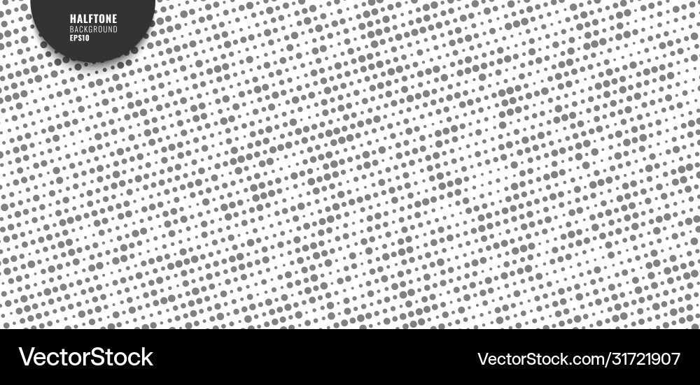Gray Dotted Halftone Pattern vector image