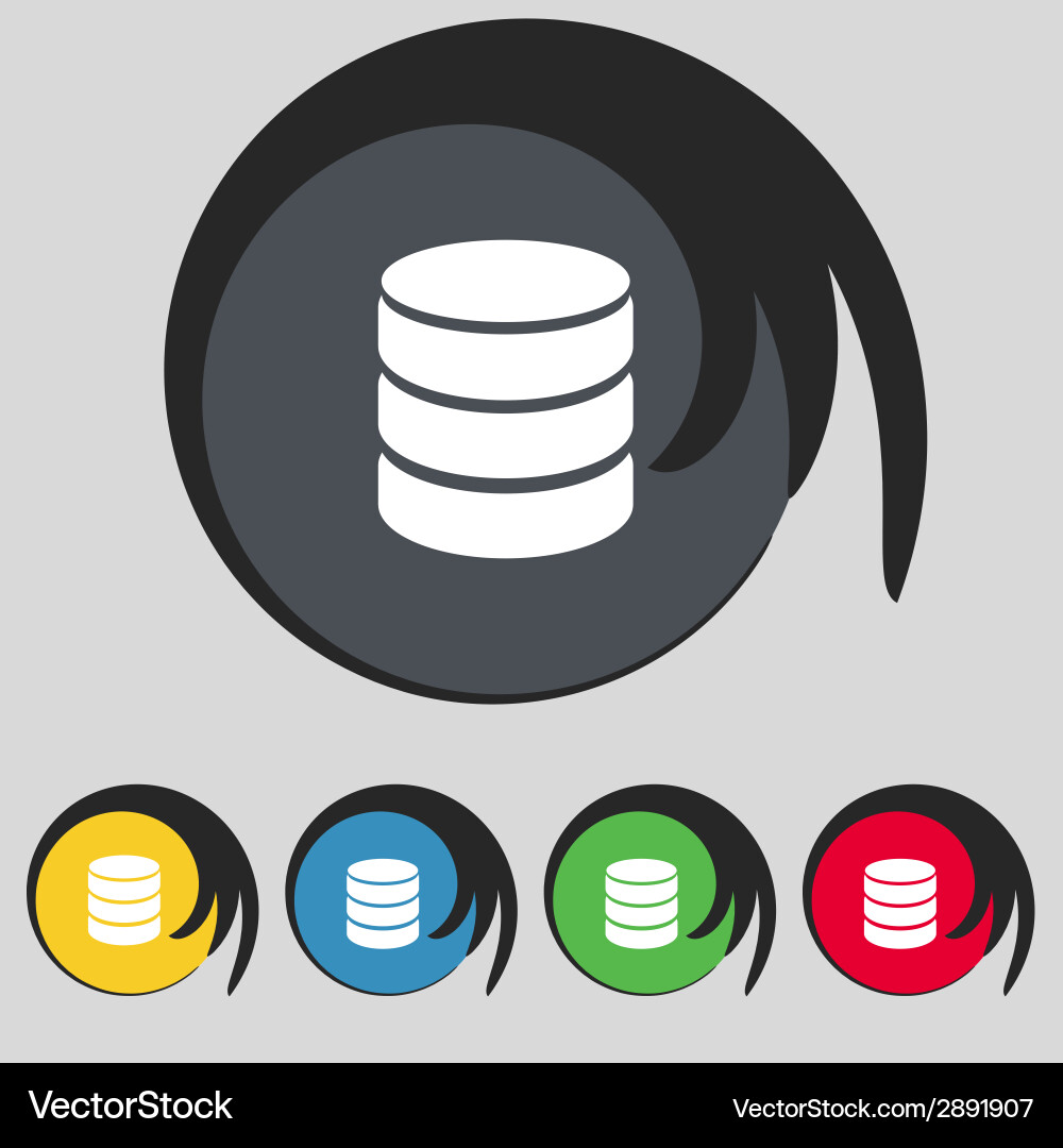Hard disk and database sign icon flash drive stick vector image