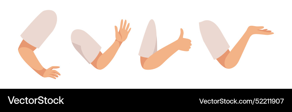 Man character constructor with separated arm body Man character constructor with separated arm body vector image