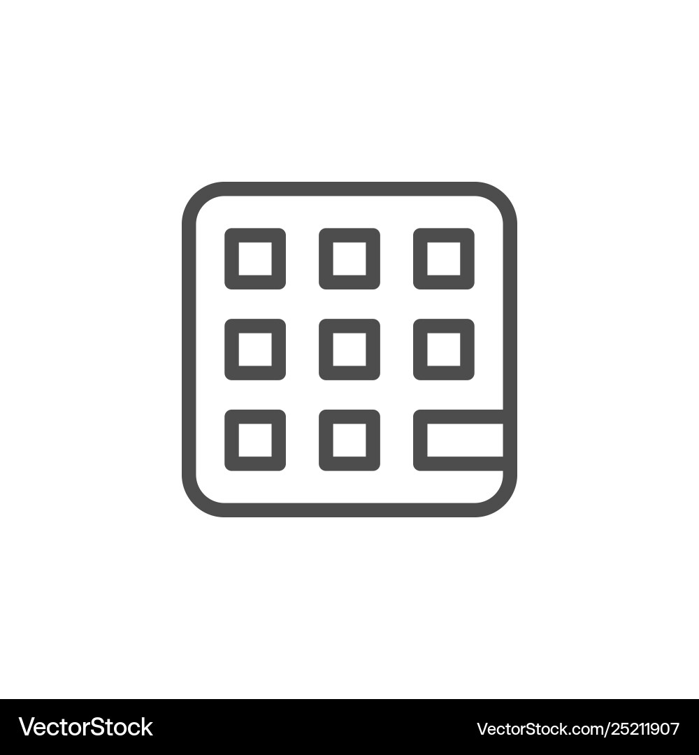 Modern keypad line outline icon Vector Image
