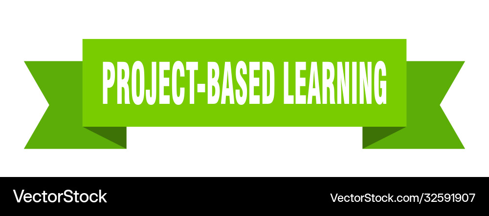 Project-based learning ribbon vector image