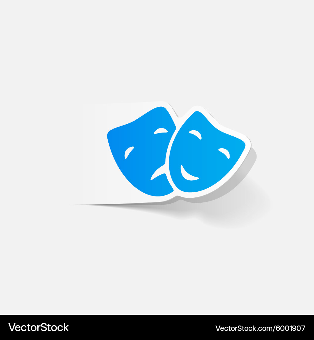 Realistic design element mask Vector Image