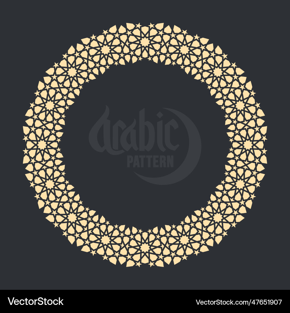 Seamless circle frame pattern in authentic arabian Seamless circle frame pattern in authentic arabian vector image